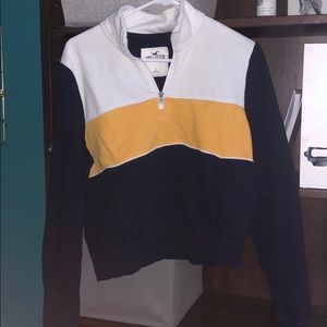 Juniors Color blocked half-zip sweatshirt